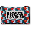 Because I Said So Needlepoint Pillow, Blue, Black, Red - Decorative Pillows - 1 - thumbnail