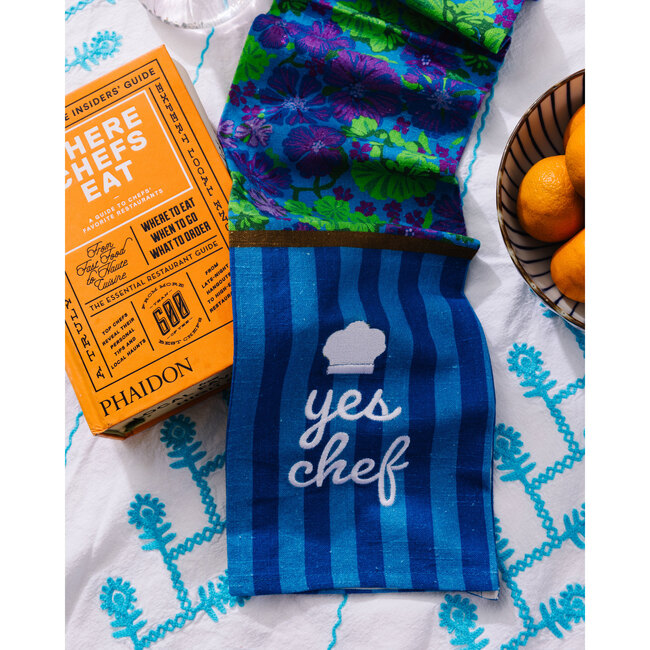 Yes Chef Dish Towel, Blue & Green