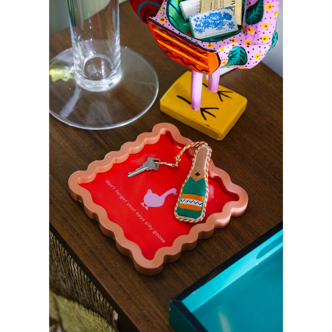 Silly Goose Lacquer Tray, Orange - Accents - 4