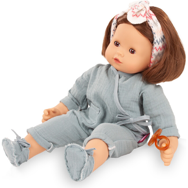 Gotz Maxy Muffin Zig Zag 16.5" Soft Baby Doll with Brown Hair and Sleeping eyes
