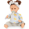 Gotz Sleepy Aquini Girl Little Duck 13.0" Cute Bath Doll with Beautiful Brown Hair - Dolls - 2