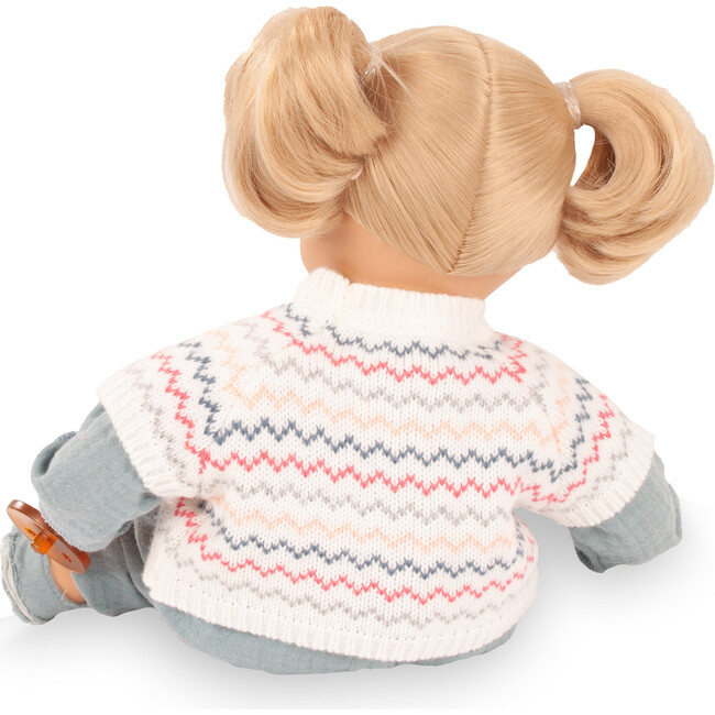 Gotz Muffin Zig Zag Outfit 13.0" Soft Baby Doll with Blonde Hair and Sleeping eyes - Dolls - 3