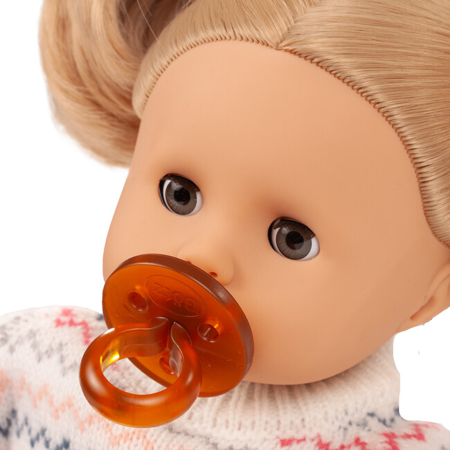 Gotz Muffin Zig Zag Outfit 13.0" Soft Baby Doll with Blonde Hair and Sleeping eyes - Dolls - 4