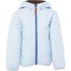 Kids Quilted Puffer Jacket, Cloud Blue - Coats - 1 - thumbnail