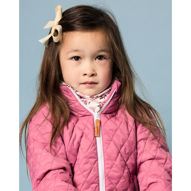 Kids Neck Warmer, Pink Hydrangea - Scarves - 2