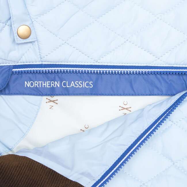 Kids Quilted Puffer Jacket, Cloud Blue - Coats - 3