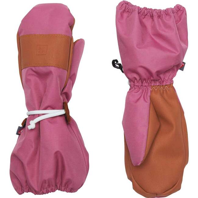 Adult Waterproof Ski Mitten, Rose Pink