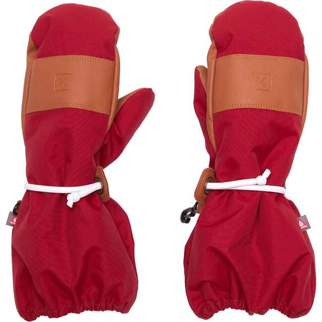 Adult Waterproof Ski Mitten, Heritage Red