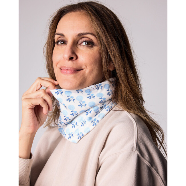 AdultNeck Warmer, Blue Hydrangea