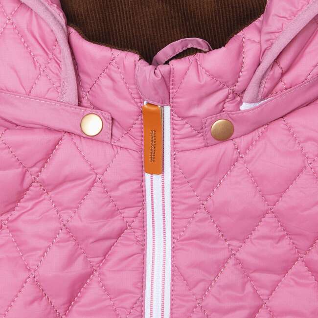Adult Quilted Puffer Jacket, Rose Pink - Coats - 3