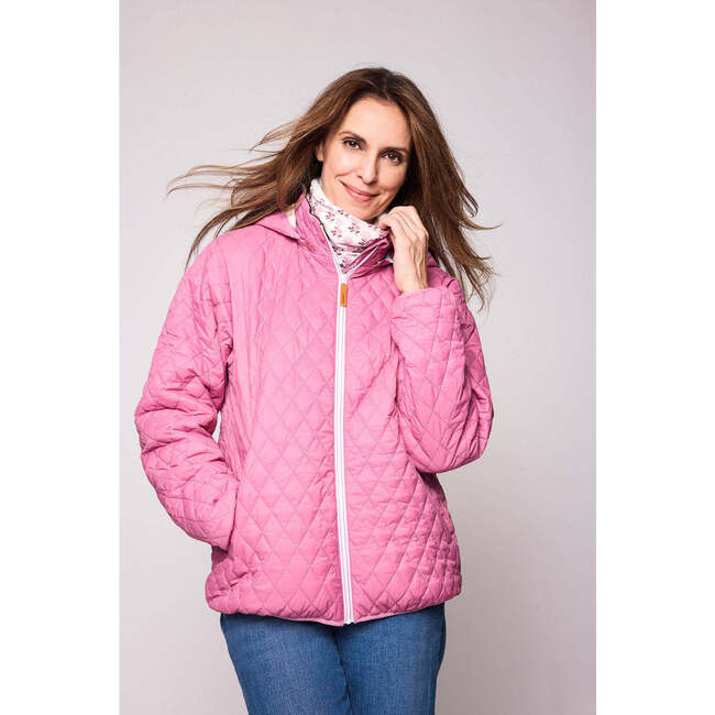 Adult Quilted Puffer Jacket, Rose Pink - Coats - 4