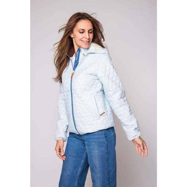 Adult Quilted Puffer Jacket, Cloud Blue - Coats - 4