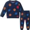 Infant Baby Sweater Set, Navy Sports - Mixed Apparel Set - 1 - thumbnail