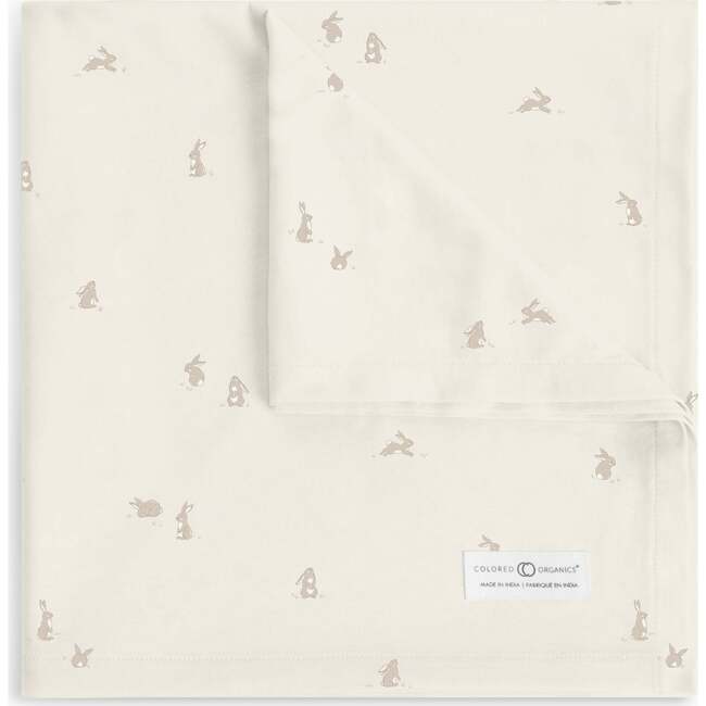 Swaddle Blanket, Bunny / Oat + Clay