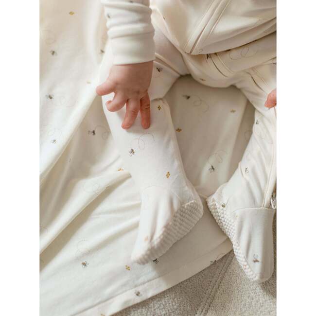 Peyton Zipper Sleeper, Bee / Pewter