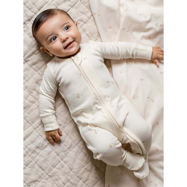 Peyton Zipper Sleeper, Duck / Oat + Chai - Footie Pajamas - 3