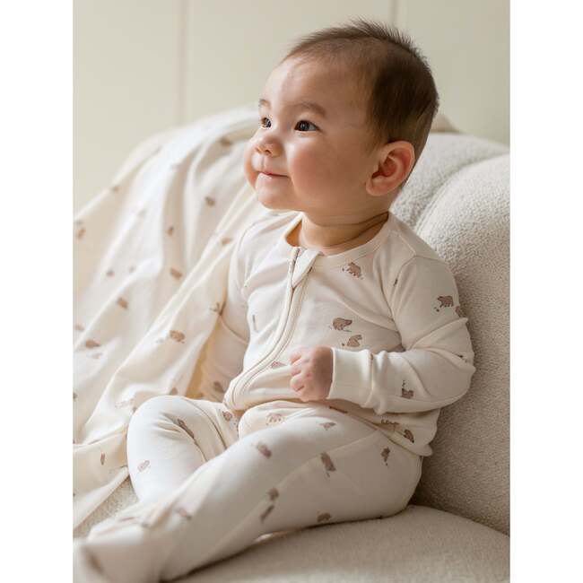 Peyton Zipper Sleeper, Bear / Truffle + Thyme - Footie Pajamas - 3