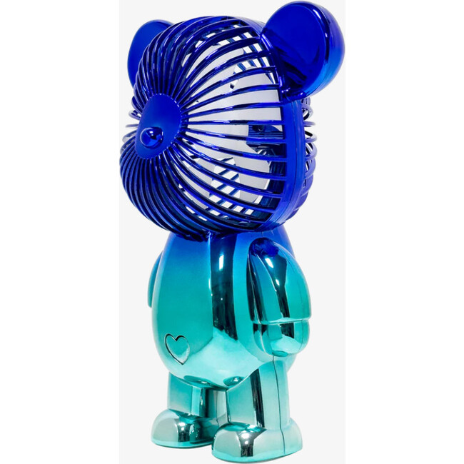 Large Rechargeable Bear Fan-Metallic Blue