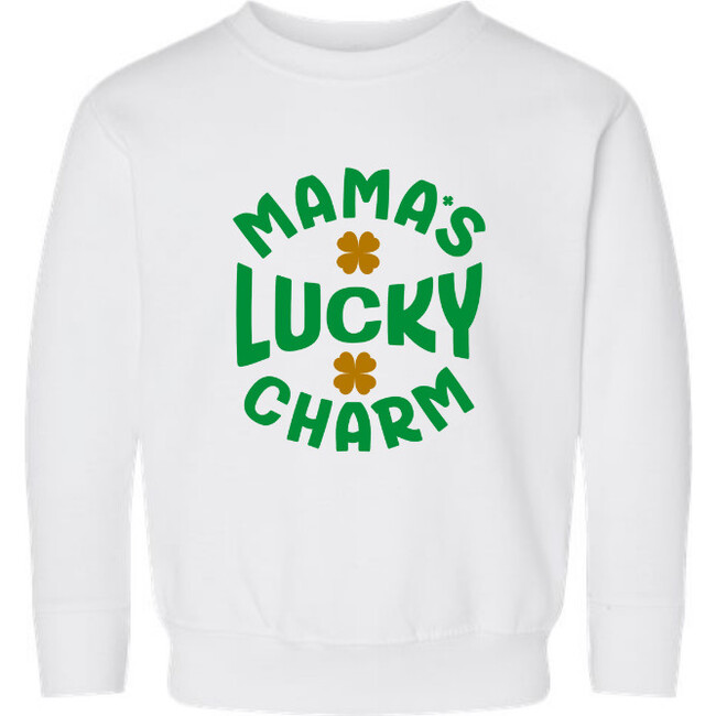Mama's Lucky Charm Sweatshirt, White