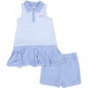 Polo Tennis Dress with Cartwheel Short, Striped Golf - Dresses - 1 - thumbnail