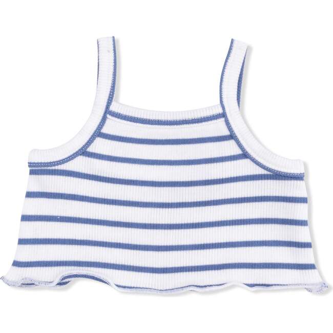 Tank Top & High Waisted Short, Navy Stripe