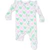 2 Way Ruffle Back Zipper Footie, Heart Argyle - Footie Pajamas - 1 - thumbnail