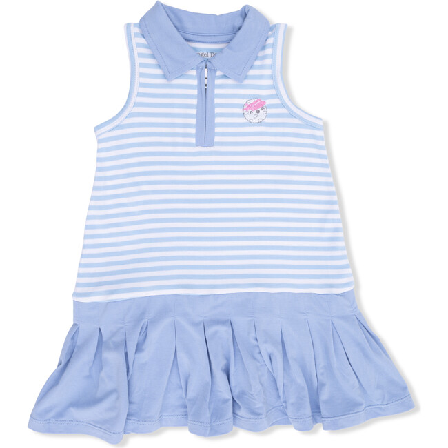 Polo Tennis Dress with Cartwheel Short, Striped Golf