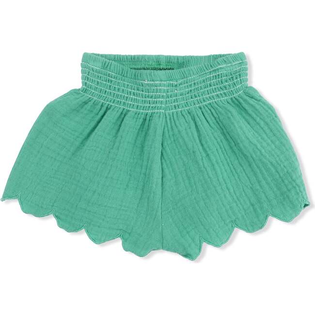 Scallop Short, Solid Muslin Ming Green