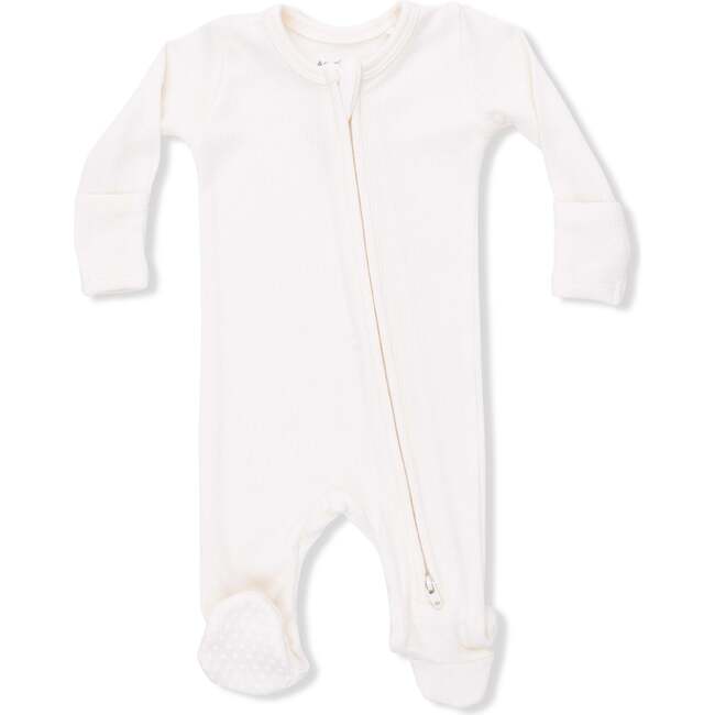 2 Way Zipper Footie, Solid Sugar Swizzle
