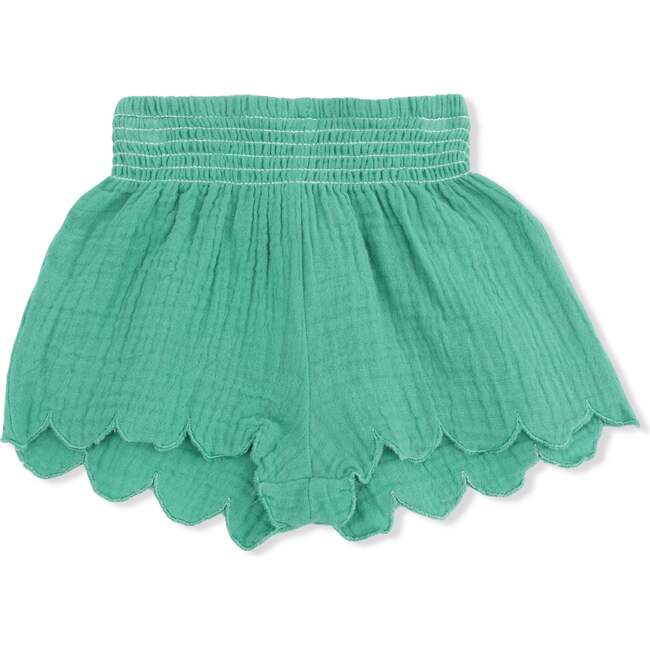 Scallop Short, Solid Muslin Ming Green