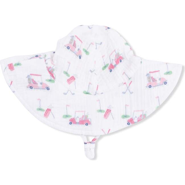 Wide Brim Sun Hat, Baby Golf Carts Pink