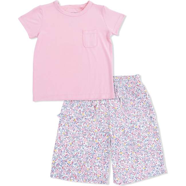 Short Sleeve Shirt with Wide Leg Pant, Elizabeth's Garden