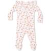 2 Way Ruffle Back Zipper Footie, Little Peaches - Footie Pajamas - 2