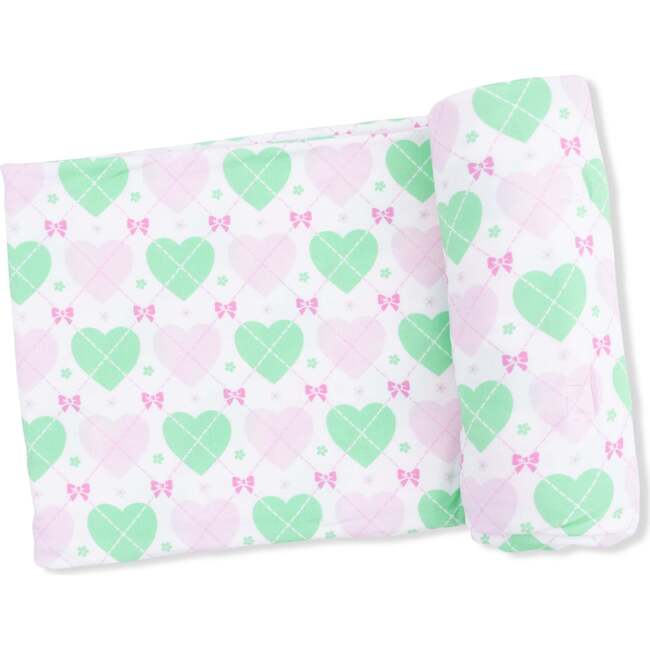 Swaddle Blanket, Heart Argyle