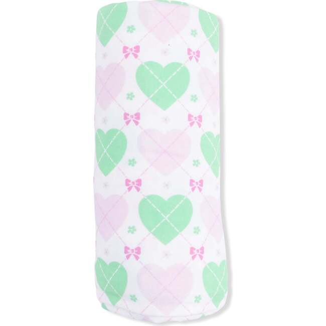 Swaddle Blanket, Heart Argyle