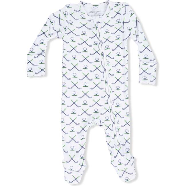 2 Way Zipper Footie, Simple Golf - Footie Pajamas - 3