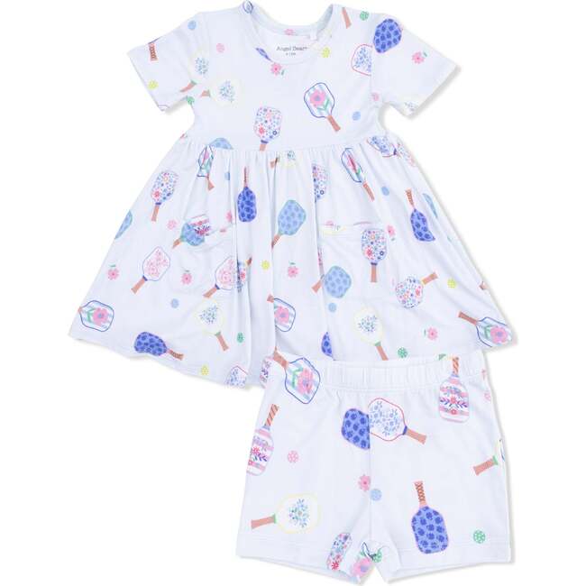 Twirly Dress with Cartwheel Short, Floral Pickleball