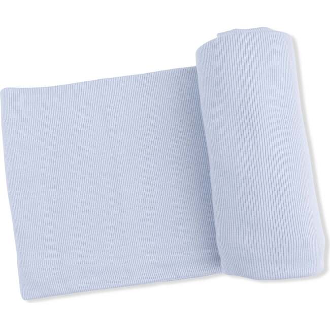 Swaddle Blanket, Solid Niagara Mist Rib- Swaddle