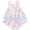 Ruffle Sunsuit, Cute Little Roses - Rompers - 2