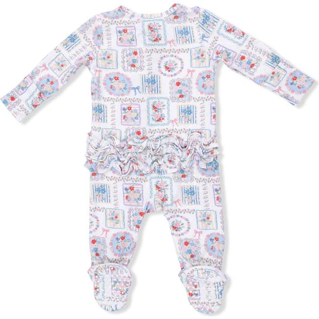 2 Way Ruffle Back Zipper Footie, Julep's Floral Patchwork