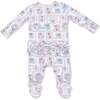2 Way Ruffle Back Zipper Footie, Julep's Floral Patchwork - Footie Pajamas - 2