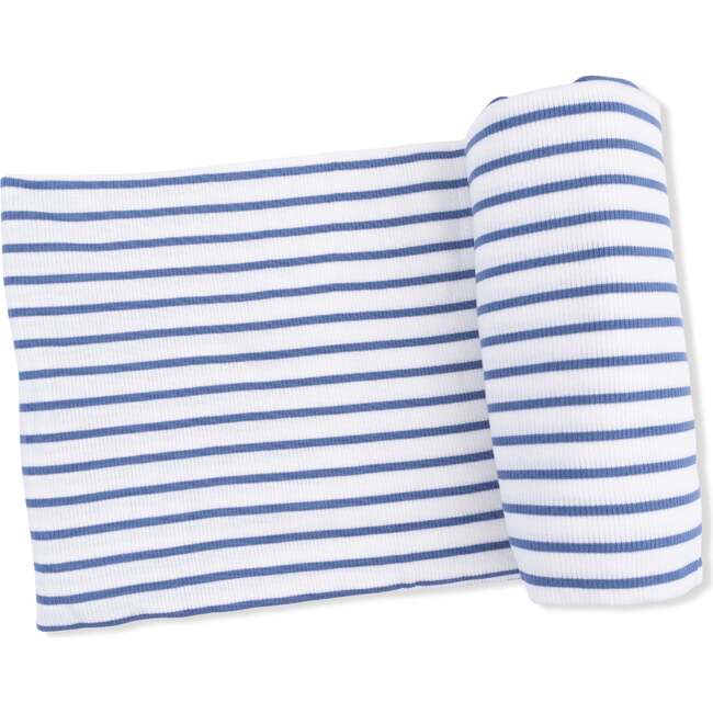 Swaddle Blanket, Navy Stripe