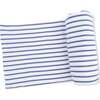 Swaddle Blanket, Navy Stripe - Swaddles - 1 - thumbnail