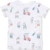 Short Sleeve Loungewear Set, Golfing Teddy Bears - Mixed Apparel Set - 4