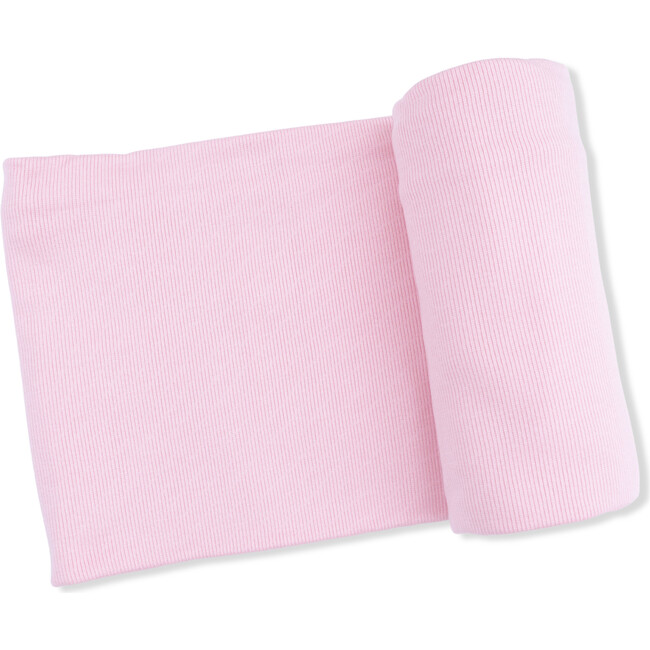 Swaddle Blanket, Solid Romance Rose Rib