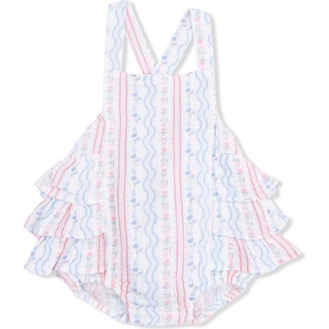 Ruffle Sunsuit, Tulip Stripe