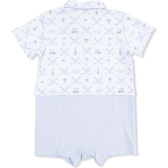 Short Playsuit, Golf Trellis Blue