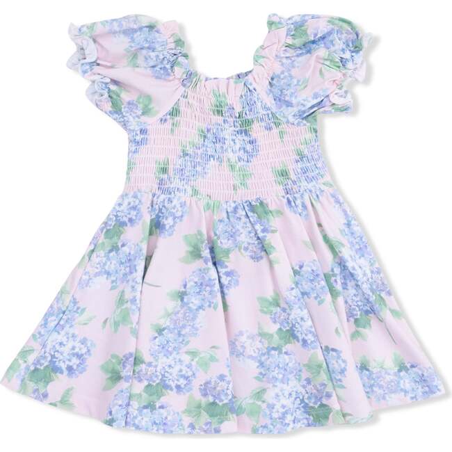 Smocked Twirly Dress and Bloomer, Hydrangeas - Dresses - 3