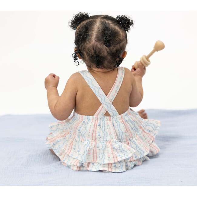 Ruffle Sunsuit, Tulip Stripe