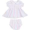 Smocked Dress Set, Tulip Stripe - Dresses - 1 - thumbnail